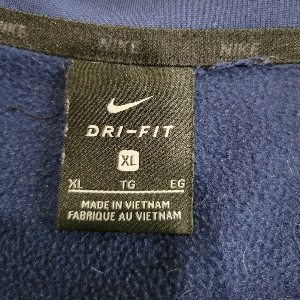 EUC Nike dri fit navy blue half zip sweatshirt